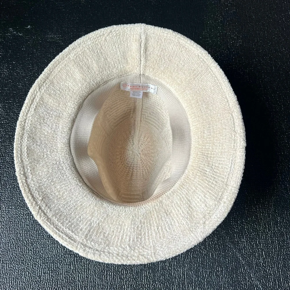 Four Buttons San Diego Hat Textured Fedora Braided Rope Wide Brim O/S Coastal - Picture 4 of 11
